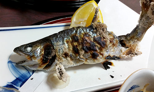 英彦山のやまめの塩焼き